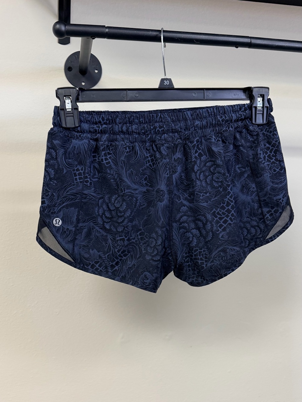lululemon athletica Navy Floral Athletic Shorts
